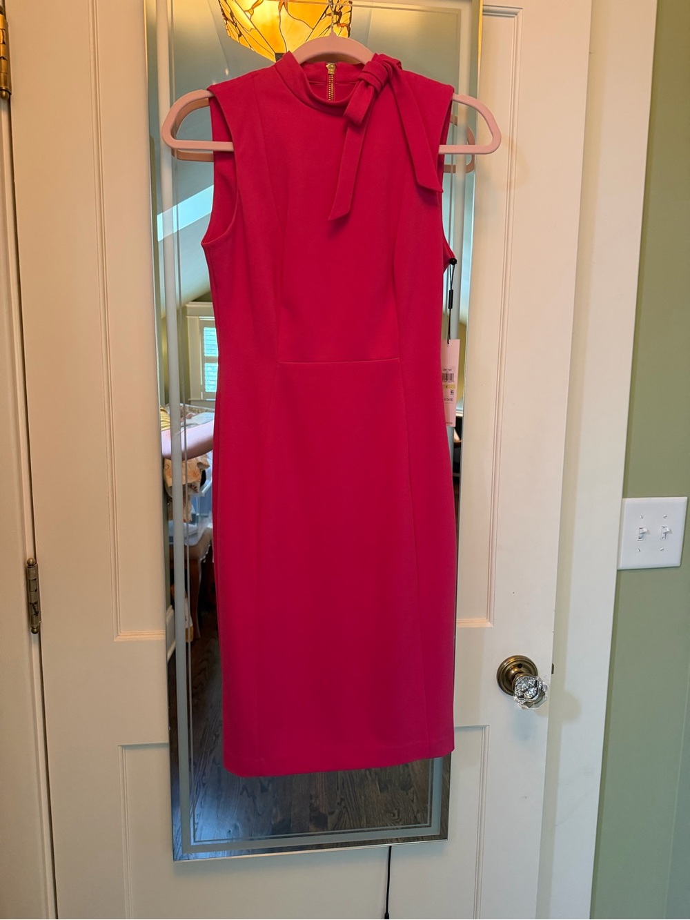 Calvin Klein Hot Pink Sleeveless Midi Dress